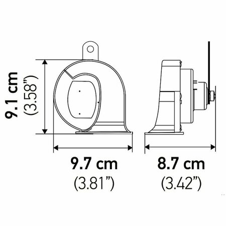 Hella HORN KIT BX BLACK TR 940800821